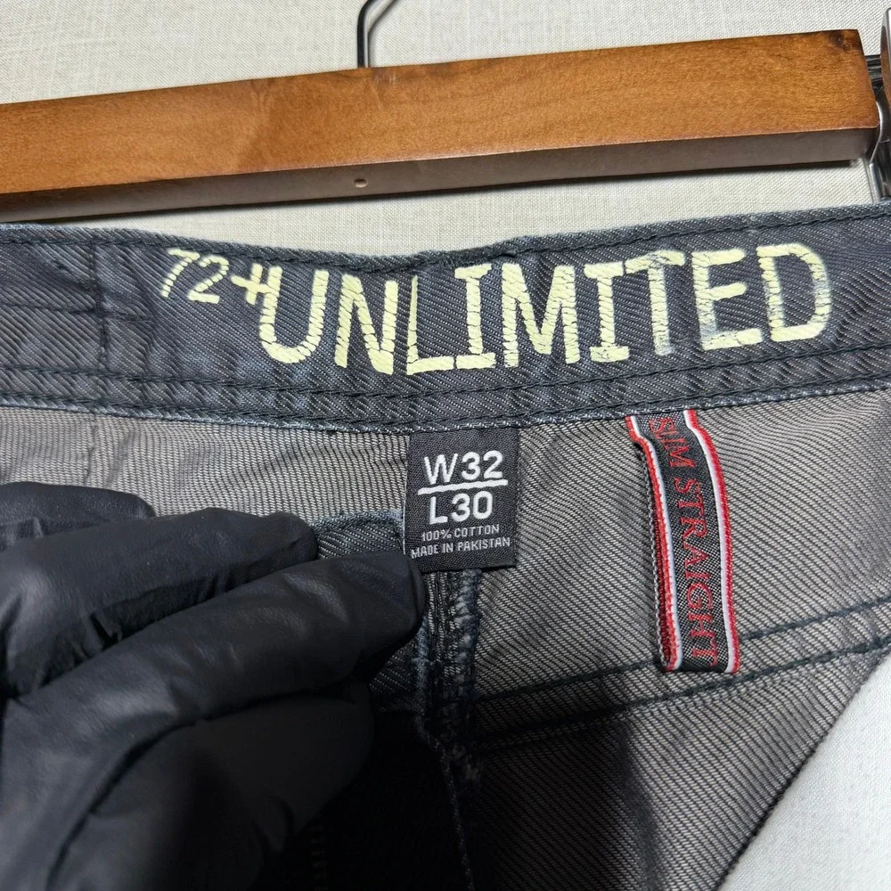 Ecko Unltd Pants Mens 32x30 Gray Slim Straight Y2K Streetwear Casual